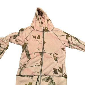 Pink camo zip up